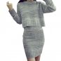 Spring Autumn Warm Women Fahion Clothing Sweater And Skirt Set Tops+Short Skirts Europe Slim Knitte