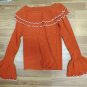 new slash neck women pullovers design knit sweater ruffles fashion