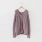 2016 autumn and winter casual loose knit women V-neck long-sleeved pullover sweater female