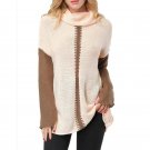 Six senses women sweater long sleeve turtleneck Knitted Sweater autumn winter Fashion Outerwear Pull