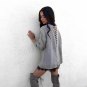 Women Autumn Casual Backless Hollow Out Pullovers Fashion Brief Sexy Knitted Long Sleeve Sweater Reb