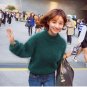 2016 new winter casual Lantern sleeve loose thick pullover female turtleneck solid ladies sweater wo