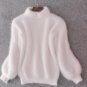 2016 new winter casual Lantern sleeve loose thick pullover female turtleneck solid ladies sweater wo