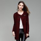 Romastory New Autumn Winter women\'s large-size solid-knit Open Poncho O-neck  cardigan sweater jack