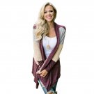 Cardigan Women 2017 Irregular Geometric Printed Cardigan Open Front Loose Sweaters Knitwear Outwear 