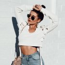 Jo Kalin 2017 New Autumn Winter Women Sweaters Ladies Long Sleeve Casual Side Lace Up Crop Sweater K