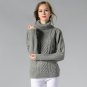 Women 2016 Winter New Slim hedging long-sleeved turtleneck solid color casual twist flower knit fema