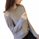 2017 Autumn Winter Warm Fashion Women\'s Korean Hollow Basic Knit  Sweater Short Design Loose Knitte
