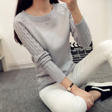 New Fashion Round Neck Pullover Sweater Knitting Sweater short design outerwear women\'s sweater