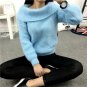 Turtleneck sweater thickening female loose slit neckline fashion women sweater outerwear