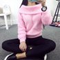 Turtleneck sweater thickening female loose slit neckline fashion women sweater outerwear