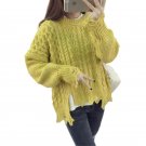 LOVESUN 2017 Winter Women Sweater Fashion Hole Batwing Sleeve Pullover Pull Femme Loose Knitted Swea