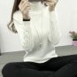 2017 new fashion Women white Lapel turtleneck sweater female basic knitted shirt Twist thick slim lo