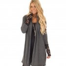 2017 Autumn Winter Elegant Women lace patchwork loose Women cardigan sweater Womens Tops Coat Cardig