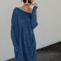 Casual Autumn Winter 2018 Solid Knitted Sweater Dress Women Loose Round Neck Long Sleeve Knit Basic