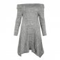 Women Knitted Dress Long Sleeve A-Line Plain Solid Pullover Knitted 2017 New Autumn Female Sweater D