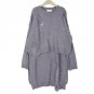 Autumn Winter Sweater Designer Knitting Pullover Gray Long Sleeve Hollow Dipped Hem Long Sweaters Ne