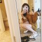 Romastory Autumn Winter Long fall loose new sexy long hole Knitting O-Neck Sexy sweaters women Solid