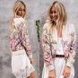 Women Floral Print Coat Bomber Jacket Vintage Slim Zipper Cool Short Jackets Streetwear Femme 2017 A