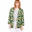 Women Autumn Jackets Big Size Tops Long Sleeve Lemon Floral Print Coat Vintage Lady Bomber Jacket Ch