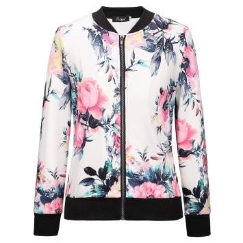 2017 New Autumn sequin jacket bomber jacket floral Women 6Color Coat Casual Baseball Jacket Sukajan 