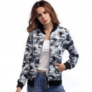 Autumn Fashion Camouflage bomber Zipper Basic jacket women female Baseball coat Casual slim Army Gre