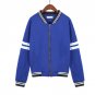 Women Bomber Jacket Coat 2017 Autumn New Arrival Striped Blue Short Slim Baseball Jackets WWJ846