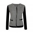 Winter Coat Women Short Jacket 2017 Plaid Bomber O-neck Front Zipper Women Coat Vintage Down Jacket 