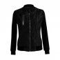 Women Military Style Bomber Jacket Quilted Cotton Padded Overcoat Patchwork Zipper Winter Warm Outer