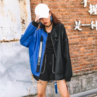 Plus size Women Basic Coats Autumn Women bomber jacket 2017 Long Sleeve Loose Female Coat Casual Gir