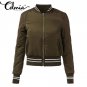 Celmia Oversized Women 2017 Fashion Autumn Biker Bomber Army Jackets Zip Up Casual Slim Padded Outwe