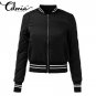 Celmia Oversized Women 2017 Fashion Autumn Biker Bomber Army Jackets Zip Up Casual Slim Padded Outwe