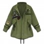 Spring Autumn Women Bomber Jacket Army Green Tops Long Sleeve Slim Turn-Down Collar Outwear Women Ba