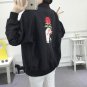 2017 Spring New Harajuku Women Thin Jackets Long Sleeve Bomber Jacket Coat Ladies Loose Rose Floral