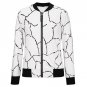 2017 Bomber Baseball Jacket Brand New European style white Fashion printed Casual College Outwear ba