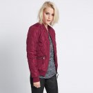 2017Fashion Women Autumn Winter Warm Quilted Zipper Stand Collar Coat Jacket Padded Bomber Short Out
