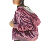Pink Sweet Female Velvet Coat Spring Casual Slim Ribbed Basic Jacket Zipper Elegant Brief Chic Bombe
