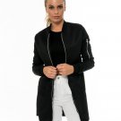 QA392 2017 spring women basic coats fashion full sleeve solid bomber jacket female zipper streetwear