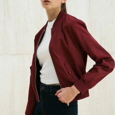 Women Casual Biker Short Baseball Flight Bomber Jackets Female Spring Autumn Outwear Red Army Green 
