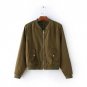 Women Casual Biker Short Baseball Flight Bomber Jackets Female Spring Autumn Outwear Red Army Green 