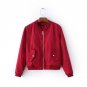 Women Casual Biker Short Baseball Flight Bomber Jackets Female Spring Autumn Outwear Red Army Green 