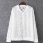 Bomber Jacket Women 2017 Fashion Long Sleeve Zipper Hollow Out Lace White Black Jackets Casaco Femin