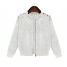 Women Jacket 2017 New Arrival Female Solid Lace Stitching Baseball Jacket Stand Collar Bomber Jacket