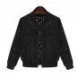 Women Jacket 2017 New Arrival Female Solid Lace Stitching Baseball Jacket Stand Collar Bomber Jacket