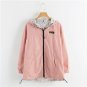 Women Bomber Jacket Female Pocket Zipper Hooded Coats Two Side Wear Coat Print Autumn Loose Cartoon