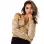 Heyouthoney Womens off shoulder bomber cropped baseball jackets autumn winter souvenir harajuku coat
