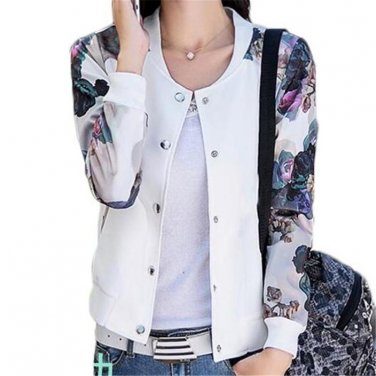 Spring Baseball Jacket Women  Bomber Jackets For Women Plus Size 3XL Print Coat ZMF789542