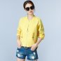 2017 New Autumn Fashion Women Basic Coats Yellow White Bomber Jacket Pocket Zipper outwear Woman Plu