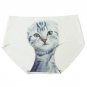Women\'s Cat Briefs Panties Meow Cat Ice Silk Anti Emptied Seamless Print Realistic Pussy Women Brie