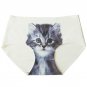 Women\'s Cat Briefs Panties Meow Cat Ice Silk Anti Emptied Seamless Print Realistic Pussy Women Brie